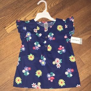 NWT! Carters navy and floral top, size 3t